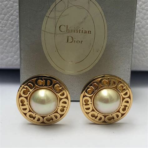 dior cd pearl earrings|christian mise en dior earrings.